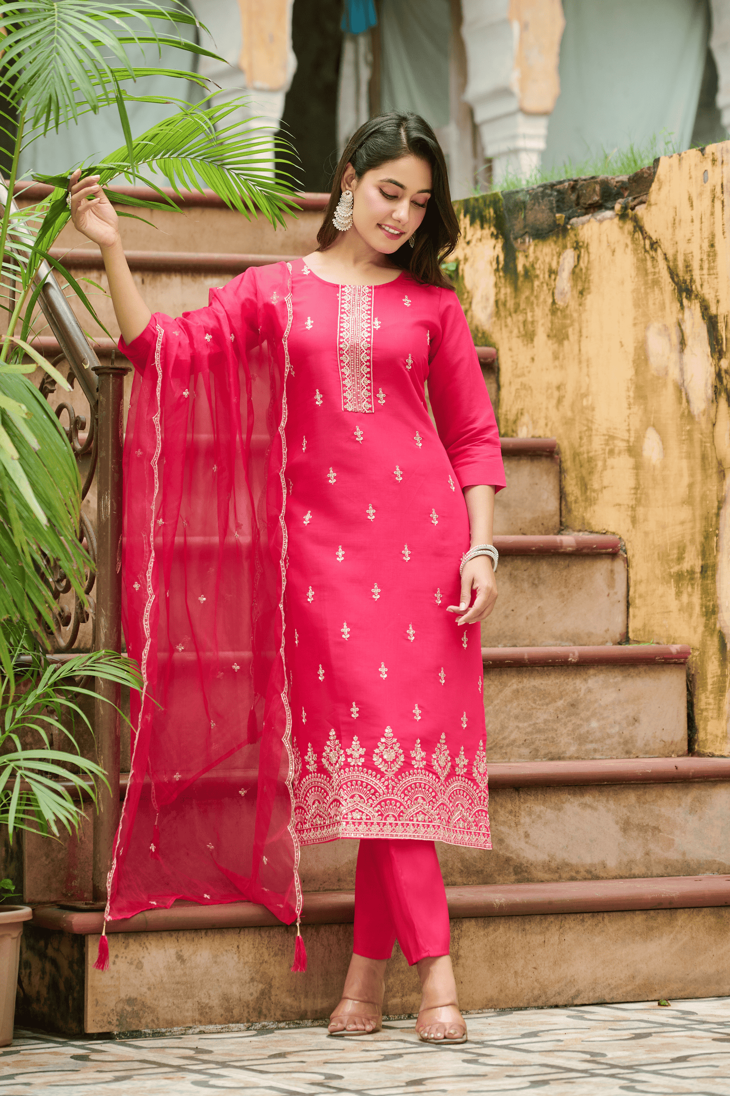 Zyra Embroidered Kurta Set with Dupatta