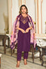 Prisha Motifs Embroidered Silk Kurta with Trouser & Dupatta