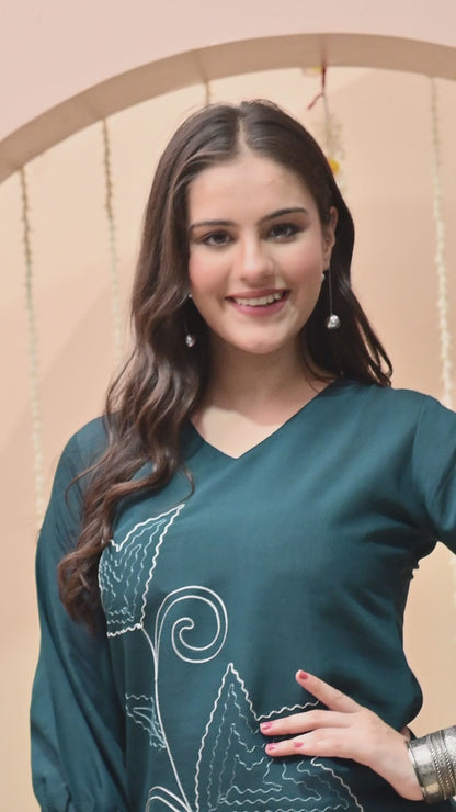 Amara Pure Silk Embroidered Co-ord Set