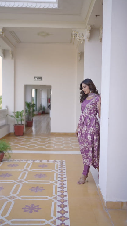 Tanisha Floral Printed Kurta Set with Dupatta