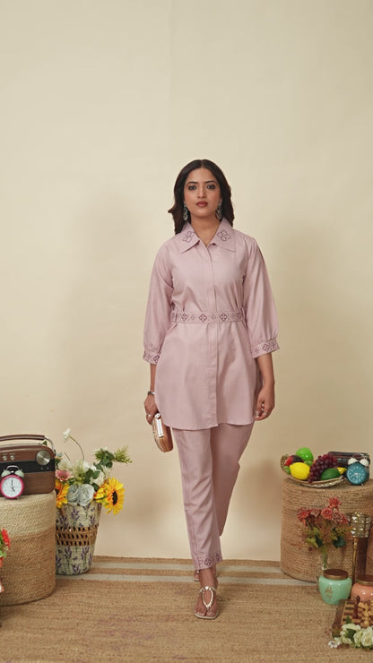 Noor Pure Cotton Embroidered Co-ord Set