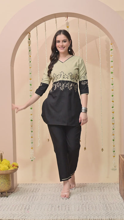 Bella Pure Cotton Embroidered Co-ord Set